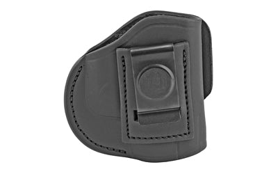 1791 Gunleather, 4 Way Holster, Concealment & Belt Holster, IWB/OWB, Stealth Black Leather, Fits Glock 26/27/28/29/30/33/39, Springfield XDS/XDE/XD9/XD40, Right Hand, Size 4