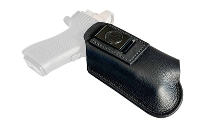 1791 Gunleather, Optic Ready Light Bearing Smooth Concealment Holster, Size 4L, IWB Holster, Fits Glock 19 with Light , Leather, Black