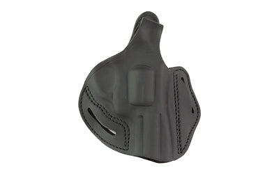 1791 Gunleather, Thumb Break Revolver Holster, Outside Waistband Holster, Size 4.3, L Frame, Fits Colt Python .357/.38 or Smith & Wesson 686 Plus, Steer Hide, Stealth Black, Right Hand