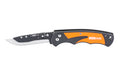 AccuSharp, Razor Knife, Folding Knife, 3.5" Replaceable Blade, Plain Edge, 420 Stainless Steel Blade, 3-Position Locking Blade, Anodized Finish, Black and Orange Handle, Includes 2 Replacement Blades