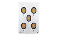 Action Target, Bulls-Eye, Five Bullseye Target w/Orange Center, 100 Per Box