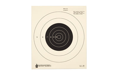 Action Target, 25 Yard Slow Fire Bulls-Eye Target, Heavy Tagboard Paper, 10.5"x 12", 100 Pack