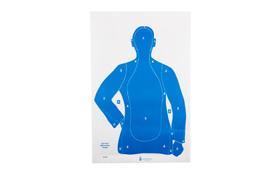 Action Target, B-21E, Blue Paper Target, 23"x35", 100 Per Box