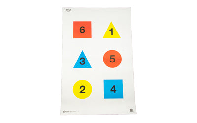 Action Target, Discretionary Command Training Target V 2-C, Multi Color, 23" x 35", 100 Per Box