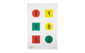 Action Target, DT-4A, Discretionary Command Training Target, Black/Blue/Red/Yellow, 23"x35", 100 Per Box
