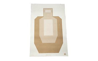 Action Target, IPSC Paper Target with Visible Scoring Zones, Brown, 23" x 35", 100 Per Box