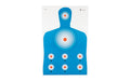 Action Target, PR-CQ1, High Visibility Fluorescent Target, Modified B-27 Target, Black/Blue/Red, 23"x35", 100 Per Box