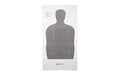 Action Target, TQ-15 Standard Target, 25-Yard Silhouette In Gray, 24"x45", 100 Per Box