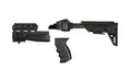 ATI Outdoors, TactLite, Stock, Black, Scorpion Butt Pad, Side Folder Stock, Pistol Grip, Forend, AK