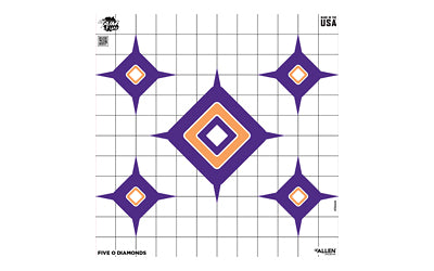 Allen Company, Dialing in More Fun EZ Aim, Paper Target, 9 Pack, 12"x12", Assorted Colors