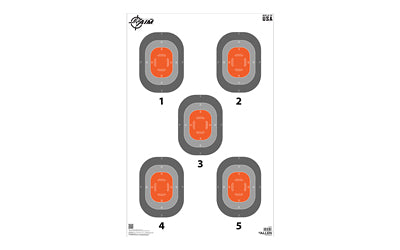 Allen Company, EZ AIM 5-Spot, Paper Targets, 23x35", 50 Pack, Orange and Gray