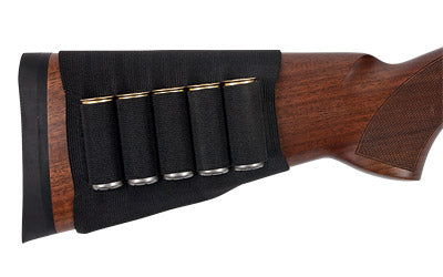 Allen Company, Allen, Basic Buttstock Shell Holder, Black Elastic Material, 12Ga (5 Rounds)