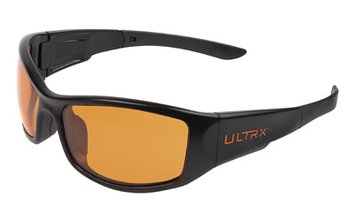 Allen Company, ULTRX Sync Safety Glasses, Anti-fog/Anti-scratch, Black Frame, Amber Lens