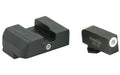 AmeriGlo, I-Dot 2 Dot Sights, Fits GLOCK 20/21/29/30/31/32/36, Green with White Outline, Front and Rear Sights