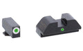 AmeriGlo, I-Dot, Sight, Fits Glock 42 and 43, Green Tritium White Outline Front with Green Rear