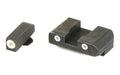 AmeriGlo, GLOCK Pro-Glo Combination Set, Sights, Fits GLOCK 17/19/22/23/24/26/27/33/34/35/37/38/39, Green Tritium Lamp with Lumin. Green Outline Front, Green Tritium with White Outline Rear.