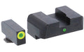 AmeriGlo, Pro I-Dot 2 Dot Sights, Fits Glock Gen 1-4 9mm/40S&W/380ACP and Gen 5 10mm/45ACP, Green/Green, Front and Rear Sights