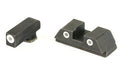 AmeriGlo, Classic, 3 Dot Complete Set, Tritium Night Sight, Fits Glock 42 and 43, Front/Rear, Green with White Outline