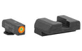 AmeriGlo, Protector, Night Sight Set, Fits Glock 42/43/43X/48, Front/Rear, Green Tritium Orange Outline Front, Black Serrated Rear
