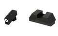 AmeriGlo, Optic Compatible Sets for Glock, Fits Glock 43X/48 MOS, Green Tritium with White Outline, Black Rear, .220" Front and .295" Rear