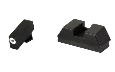 AmeriGlo, Optic Compatible Sets for Glock, Fits Glock 43X/48 MOS, Green Tritium with White Outline, Black Rear, .220" Front and .295" Rear