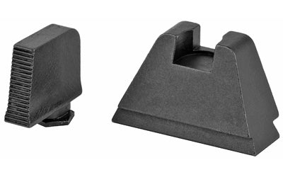 AmeriGlo, Optic Compatible Sight Set, 3XL Height, Fits All Glocks Except, Black Serrated .365" Front, Flat Black .451" Rear