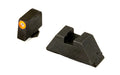 AmeriGlo, Sight, Fits All Glocks Except 42/43, Green Tritium Orange Outline Front Black Rear, Tall Suppressor Set