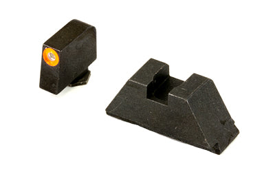 AmeriGlo, Sight, Fits All Glocks Except 42/43, Green Tritium Orange Outline Front Black Rear, Tall Suppressor Set