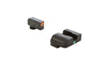 AmeriGlo, I-Dot, Single Dot, Night Sight, Fits Glock Gen 5 9/40, Green Front with Orange Outline, Green Rear, Matte Finish, Black
