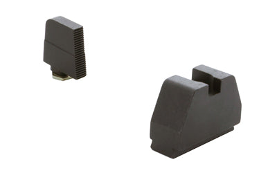 AmeriGlo, Optic Compatible Sight Set, Fits all Glocks/Cowitnesses with Glock 43X/48 MOS, Black Serrated Front and Rear