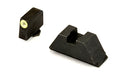 AmeriGlo, Sight, Fits All GLOCKS except 42/43, Green Tritium LimeGreen Lumi Outline Front Black Rear, Tall Suppressor Set