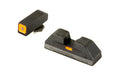 AmeriGlo, CAP - Combative Application Pistol Sight, Fits GLOCK 17/19/22/23/24/26/27/33/34/35/37/38/39, Green/Orange, Green Tritium Front Sight With Orange Lumi Outline, Rear Sight with Orange Lumi Horizontal Center Line