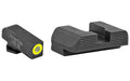 AmeriGlo, Protector, Sight, Fits Glock 42 and 43, Green Tritium LumiLime Round Outline front, Black Serrated rear, Front/Rear