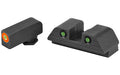 AmeriGlo, Trooper, Sight, Fits Gen 5 GLOCK 9MM/.40, Green Tritium with Orange Outline Front, Green Tritium Black Serrated Rear