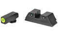 AmeriGlo, Trooper, Sight, Fits GLOCK 20/21/29/30/31/32/36/40/41, Green Tritium LumiLime Outline Front, Green Tritium Black Serrated Rear, Front/Rear