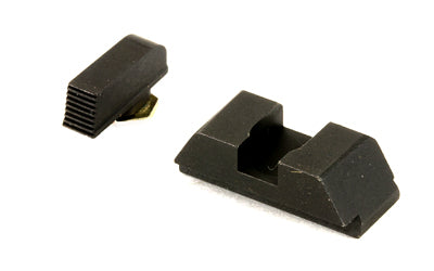 AmeriGlo, Defoor, Sight, Fits Glock 42 and 43, Black Serrated Front, Black Rear, Front/Rear