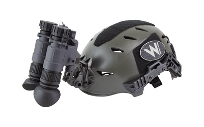 Armasight, BNVD-40 Gen 3 White Phosphor Kit, Night Vision Binocular, Matte Finish, Gray, 1600+ FOM Elbit YH IIT, Fits G24-Style Dovetail Mounts, Includes M/L Team Wendy Bump Helmet, G95 Mount, and Battery Pack