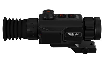 ATN Corp, ThOR 6 Mini, Thermal Rifle Scope, 3.5-28X Magnification, 35mm Objective, Multiple Reticles, Black, Includes Carry Case and Charging Cable