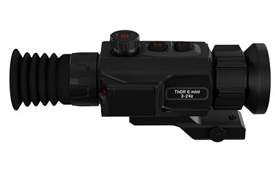 ATN Corp, ThOR 6 Mini, Thermal Rifle Scope, 3-24X Magnification, 50mm Objective, Multiple Reticles, Black, Includes Carry Case and Charging Cable