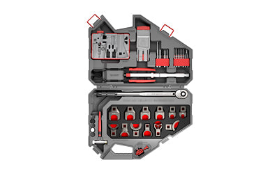 Real Avid, Armorer's Master Kit AR15 PRO, AR15 Tool Kit, Gray Carry Case