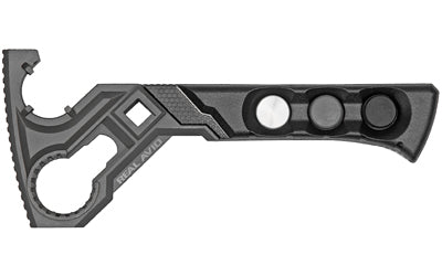 Real Avid, Wrench, AR Armorer's Wrench, Stainless Steel, Interchangeable Brass, Rubber, Nylon Hammer Heads