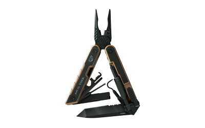 Real Avid, AR15 Tool, Multi-Tool, Black/Tan Finish, Stainless Steel, Includes Tan Nylon Sheath