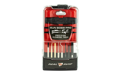 Real Avid, Gun Boss Pro, Gun Boss, Pro Precision Cleaning Tools, Toolkit, Polycarbonate  Kickstand Case, Brushes, Picks, Scrapers