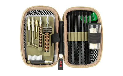 Real Avid, Real Avid, Gun Boss, AR15 Cleaning Kit, Threaded Rods, T-Handle, Brushes, Cleaning Picks, 3-In-1 Bore Illuminator, Pin Punch, Safety Flag, Star Chamber Cleaning Pads, Cleaning Patches, Includes Zippered Case With Ballistic Nylon Shell