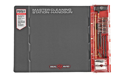 Real Avid, Master Cleaning Station, Handgun Cleaning Kit, For .22, .357, .38, .40, .45, 9mm, Deluxe Gun Mat With Set Of Cleaning Tools