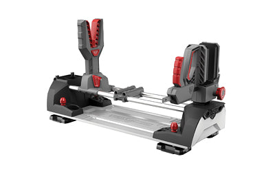 Real Avid, Master Gun Workstation, Table Top Clamping Vice for Long Guns, Gray and Red