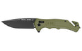 Real Avid, RAV-4, Folding Knife, Plain Edge, Matte Finish, Black and Green, Glass Filled Nylon Handle, 3.25" Blade Length, 7.75" Overall Length, Axis Lock, Stainless Steel