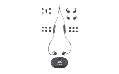 AXIL, GSX 3.0, Bluetooth Earbuds, IP65 Water and Sweat Resistant, Black, Includes USB-C Charging Cable