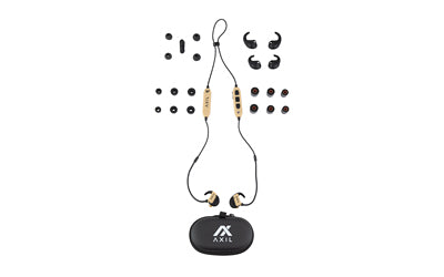 AXIL, GSX 3.0, Bluetooth Earbuds, IP65 Water and Sweat Resistant, Desert Tan, Includes USB-C Charging Cable