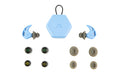 AXIL, X20, Earplugs, Slate Blue, Includes (3) Silicon Tips, (2) Foam Tips and Pocket Carry Case
